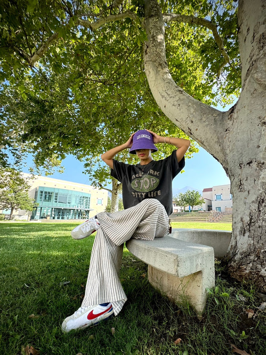 Off-beat Stripe Pants