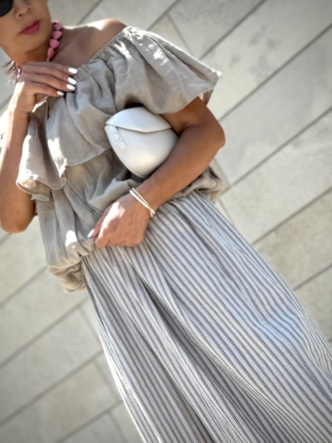 Linen Off-shoulder Top