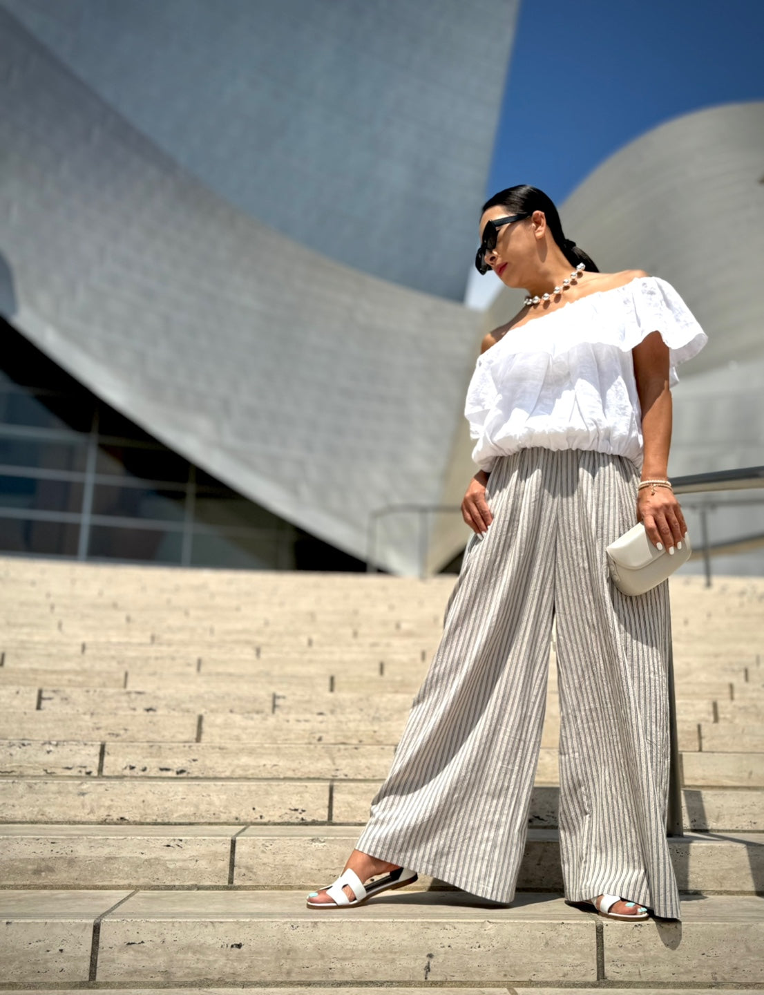 Linen Off-shoulder Top