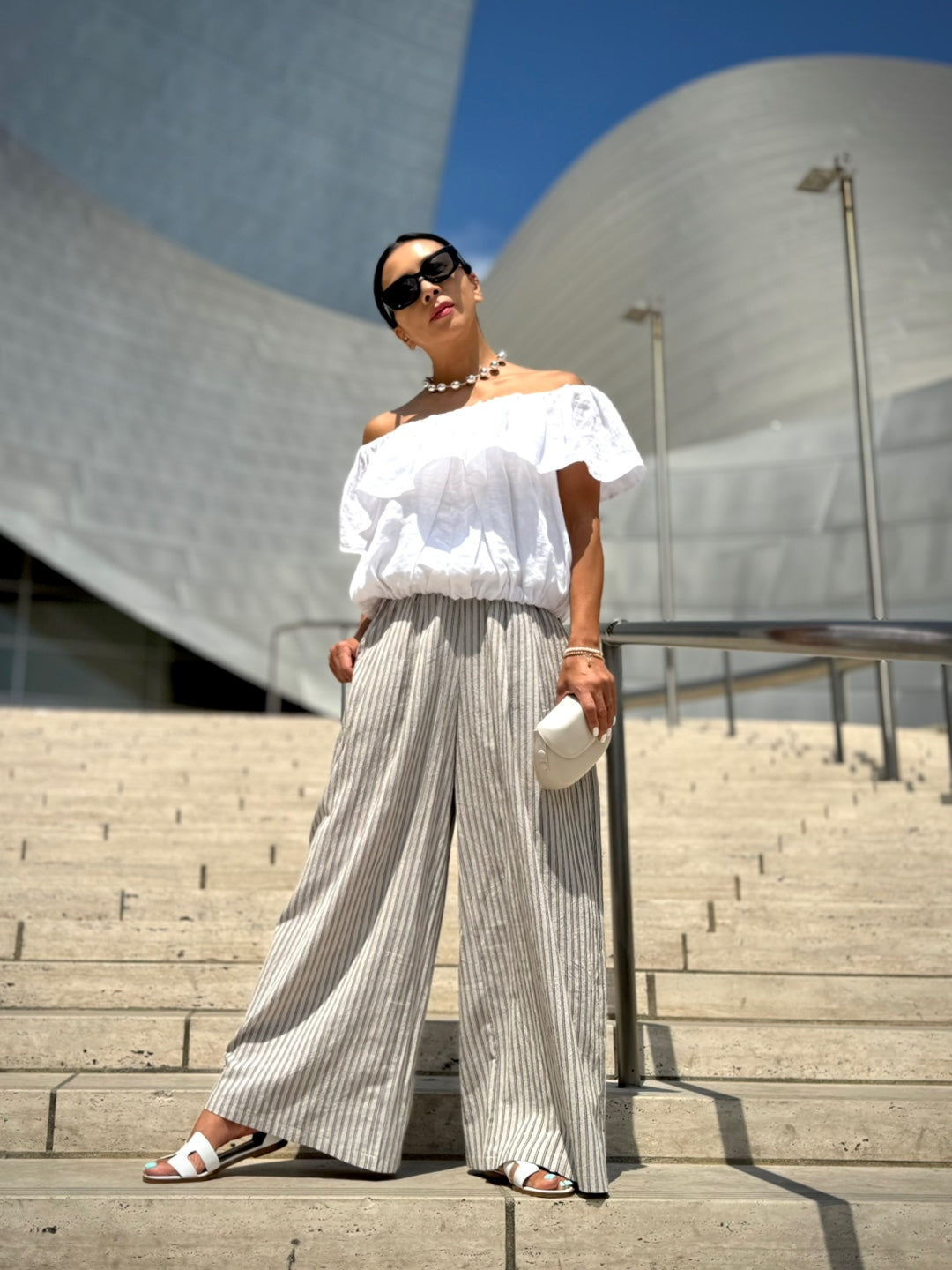 Linen Off-shoulder Top