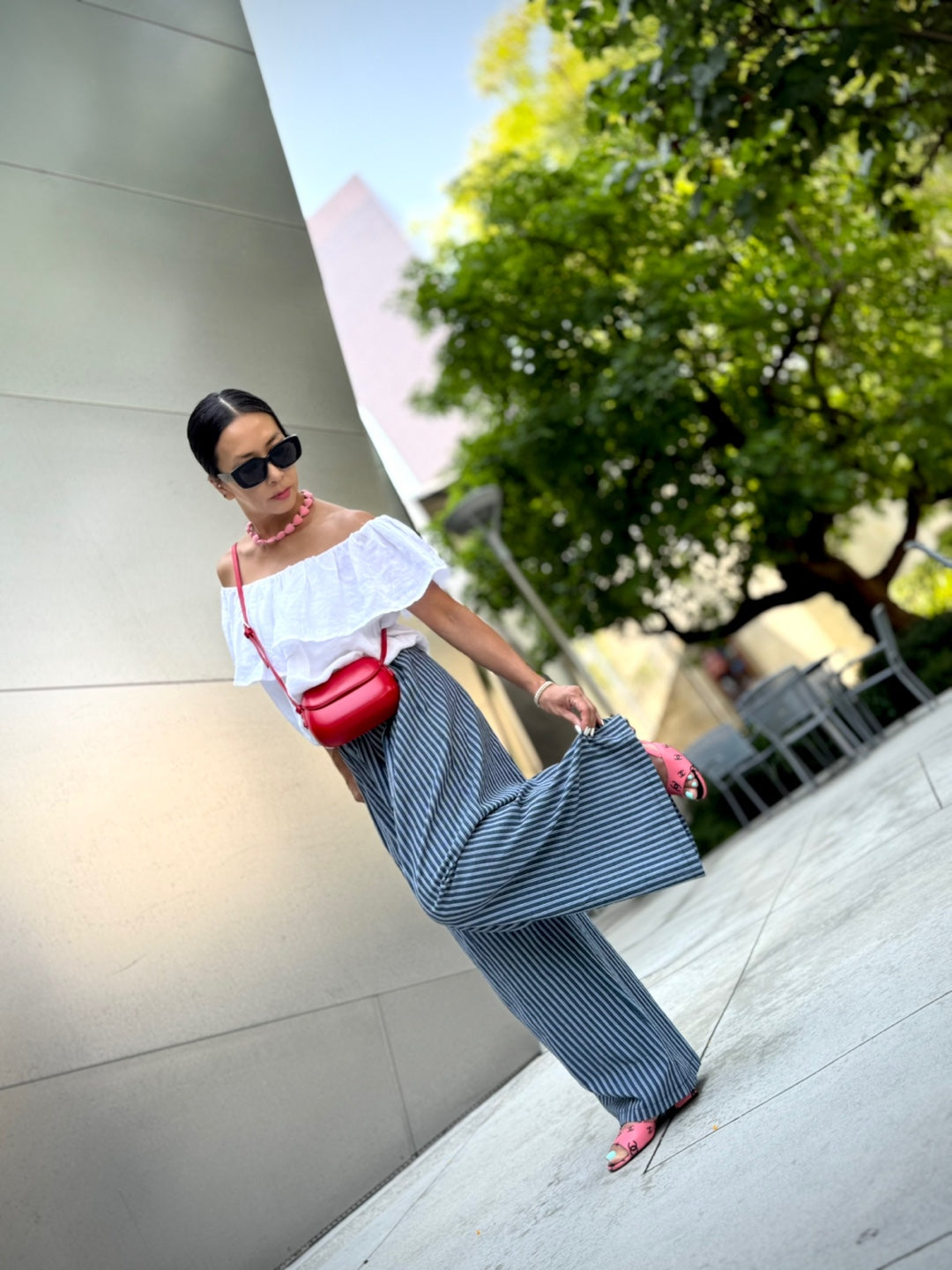 Linen Off-shoulder Top