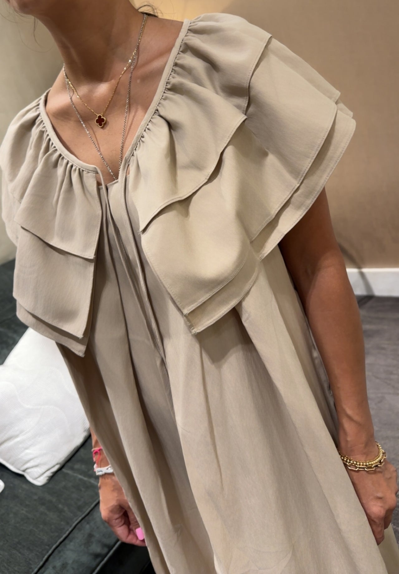 Frill Wrap Dress