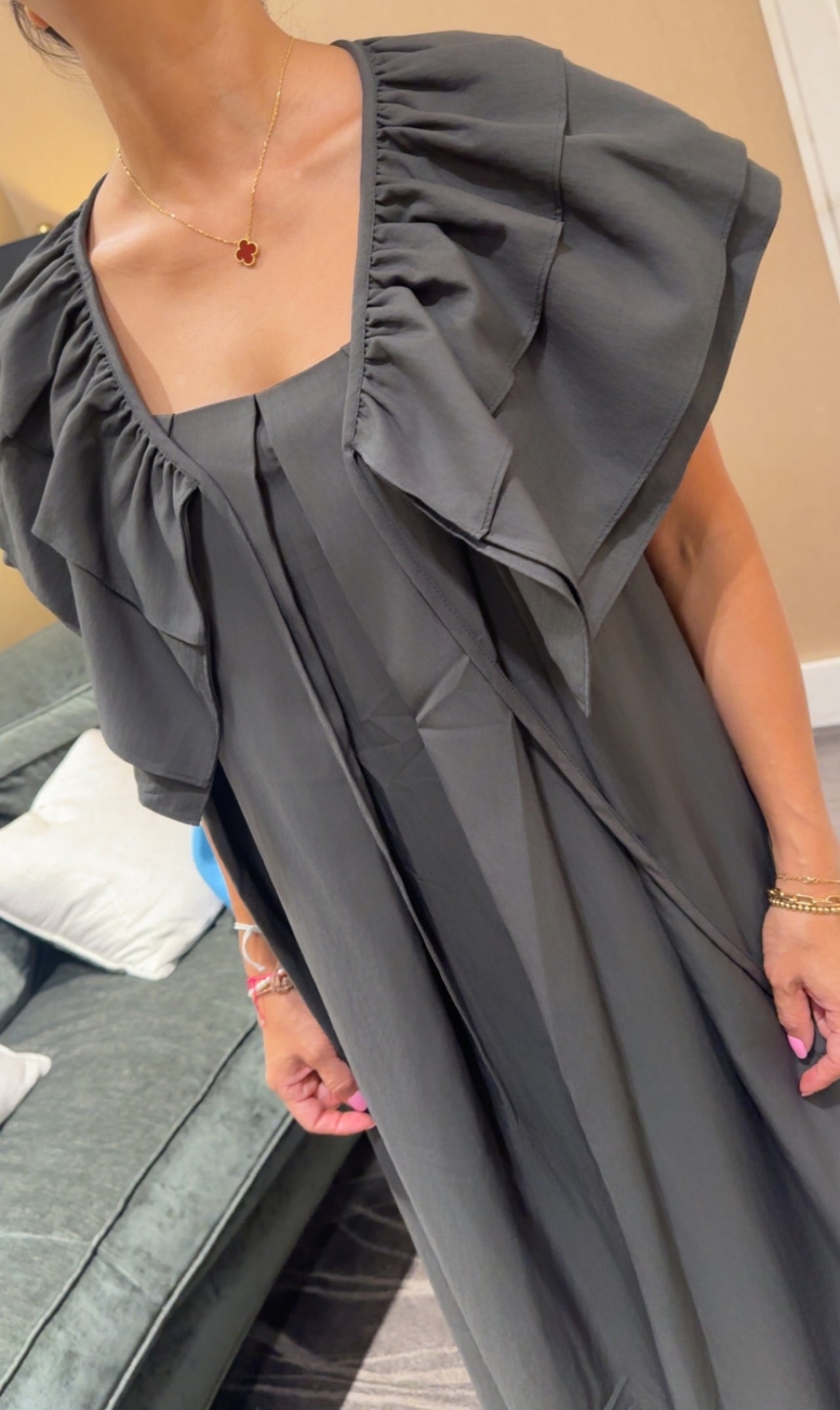 Frill Wrap Dress