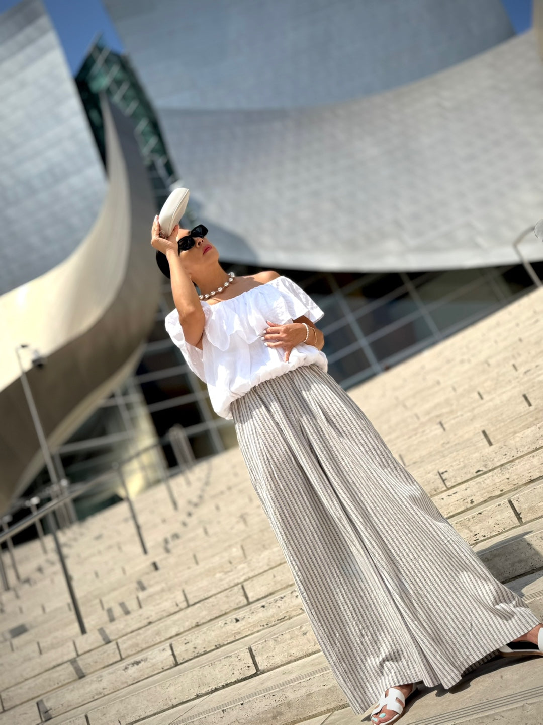 Linen Off-shoulder Top