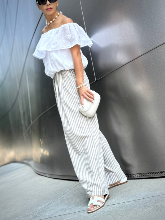 Linen Off-shoulder Top