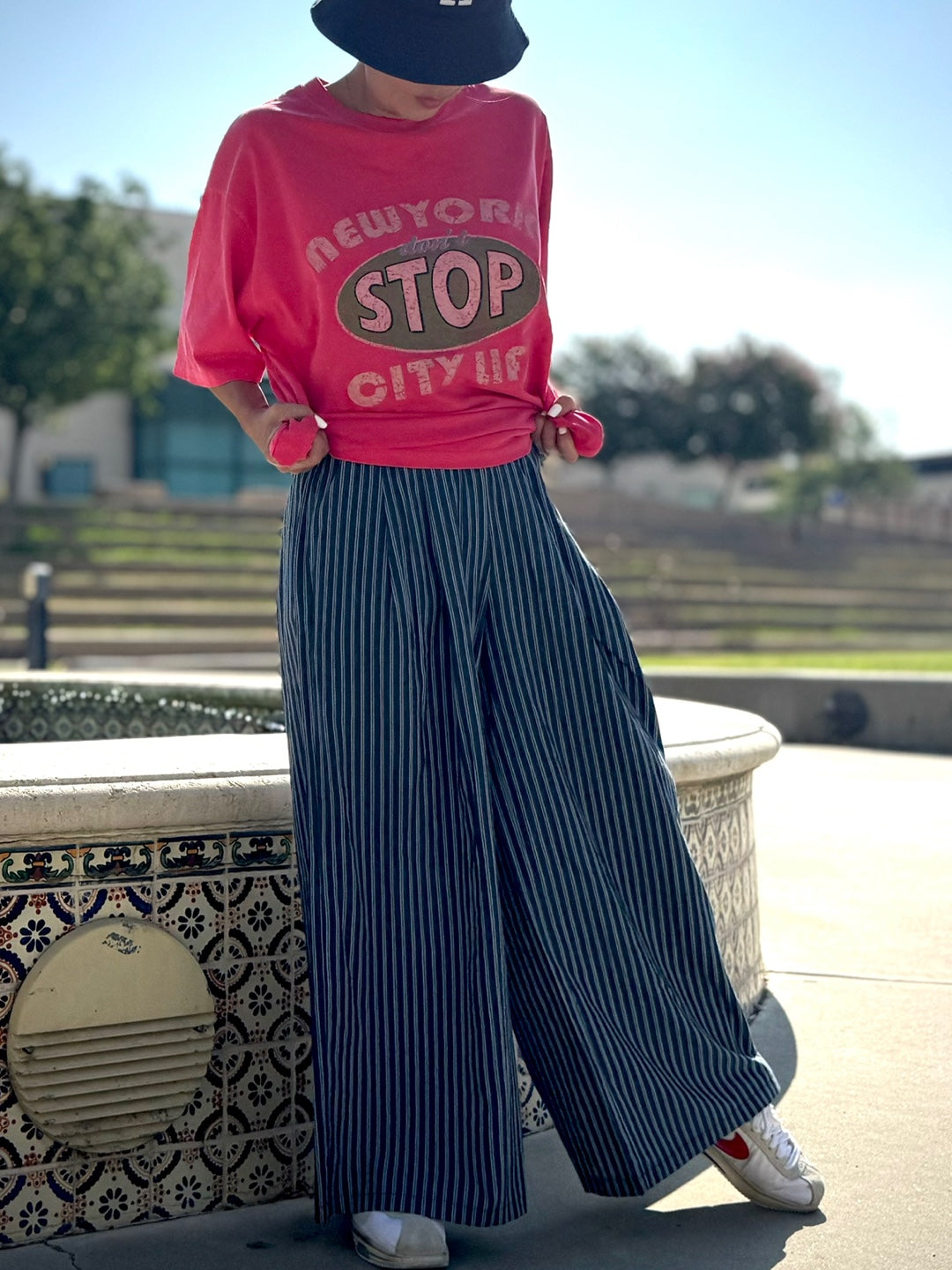 Off-beat Stripe Pants