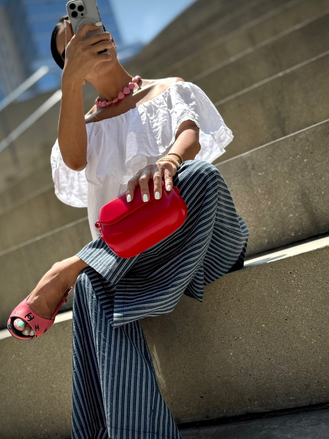 Linen Off-shoulder Top