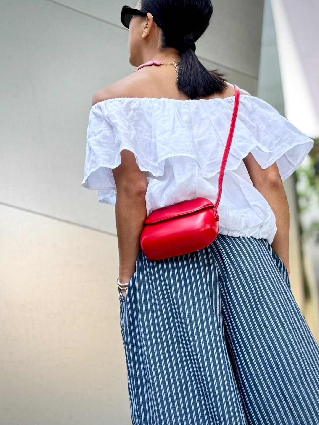 Linen Off-shoulder Top