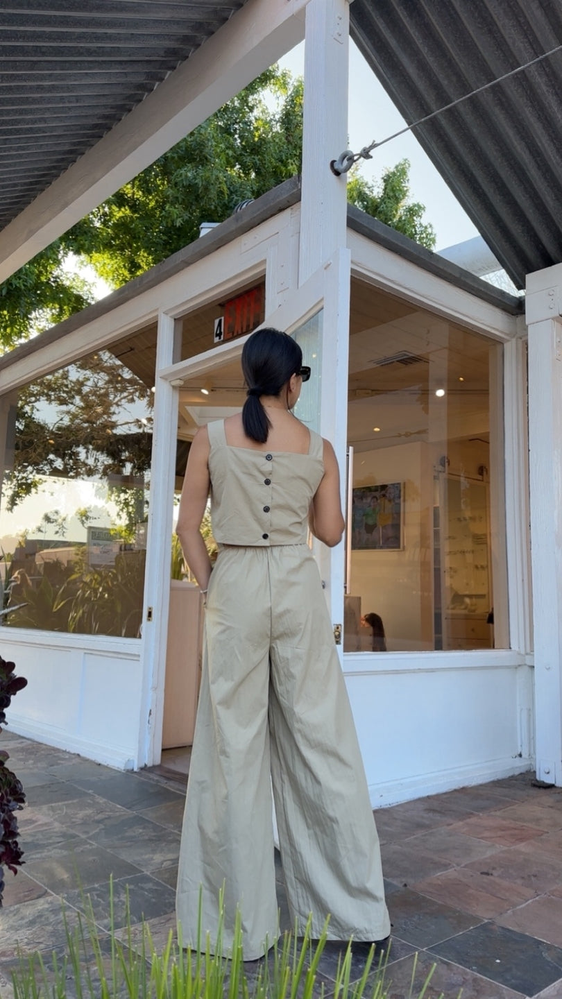 Back-button Jumpsuit