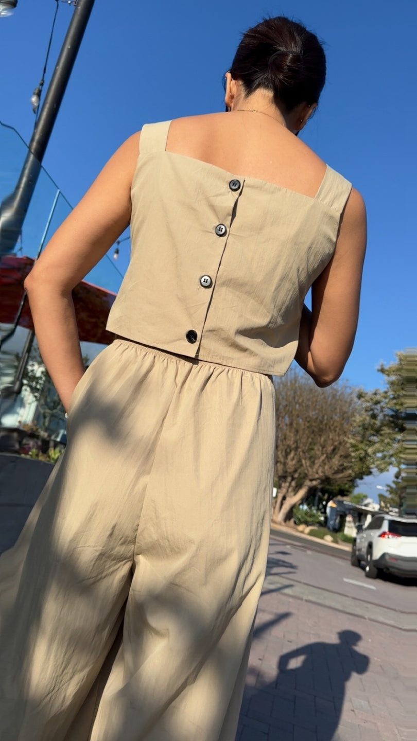 Back-button Jumpsuit