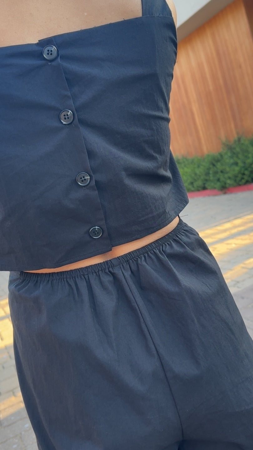 Back-button Jumpsuit
