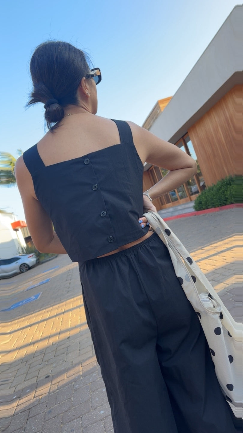 Back-button Jumpsuit
