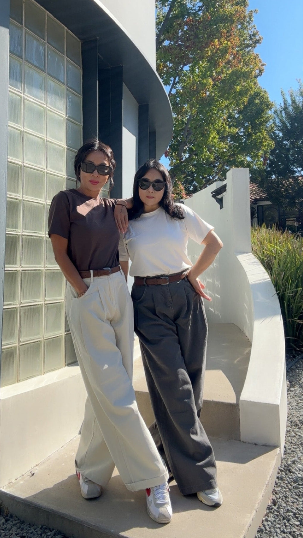 Adriana Denim Wide Pants (*Belt not included)