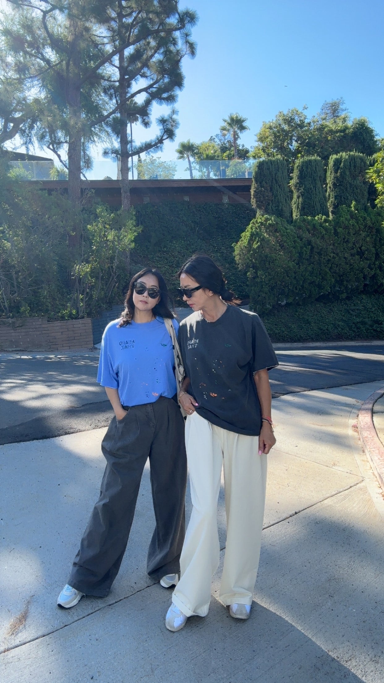 Adriana Denim Wide Pants (*Belt not included)