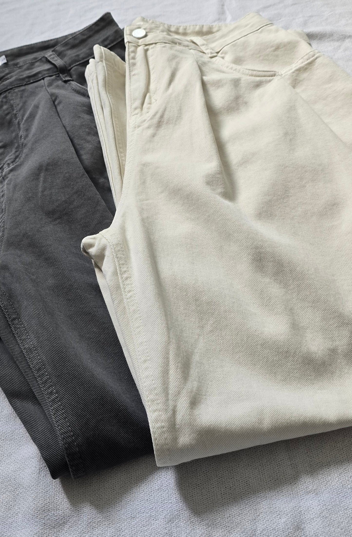 Adriana Denim Wide Pants (*Belt not included)