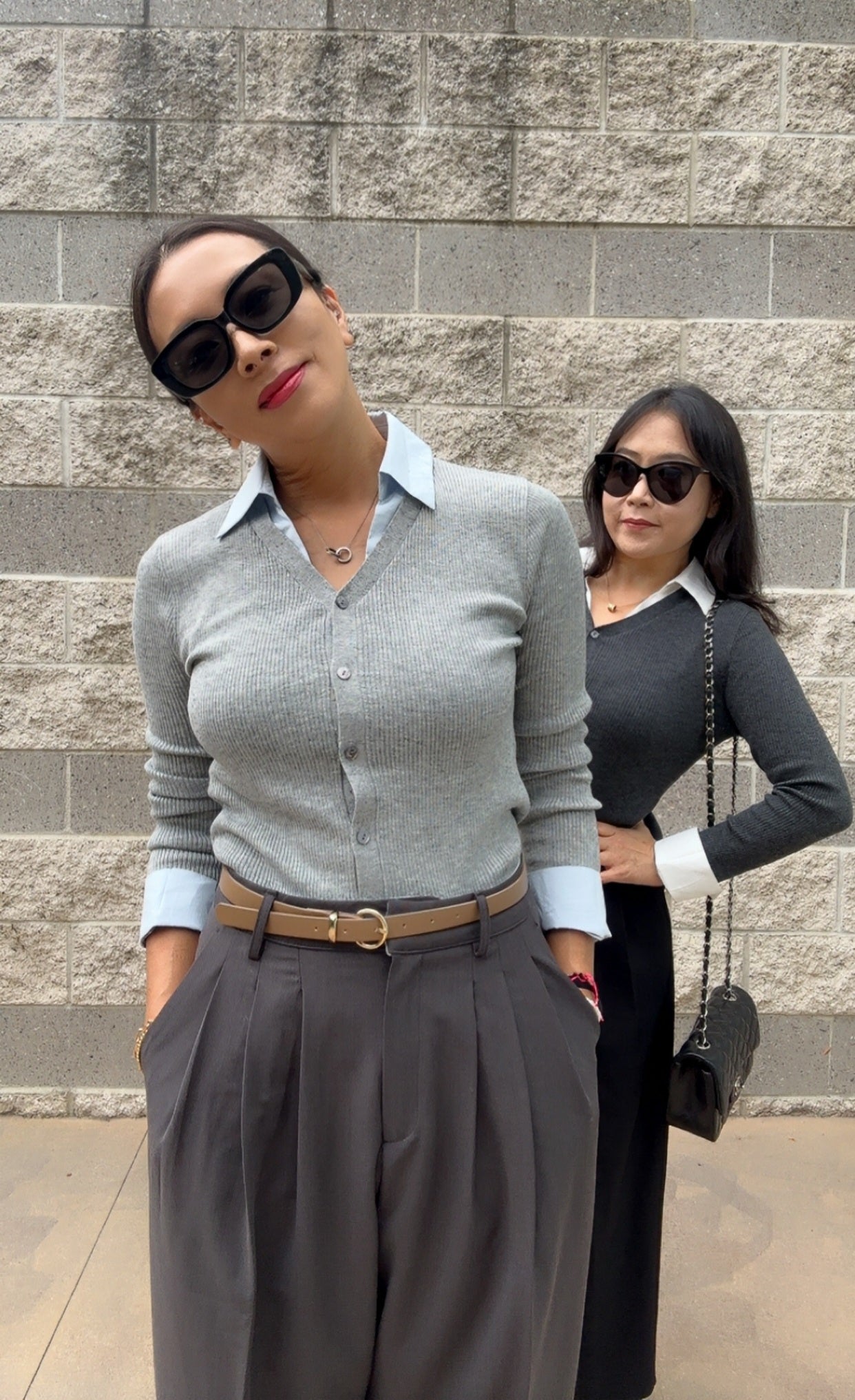 Layered Look Knit Top