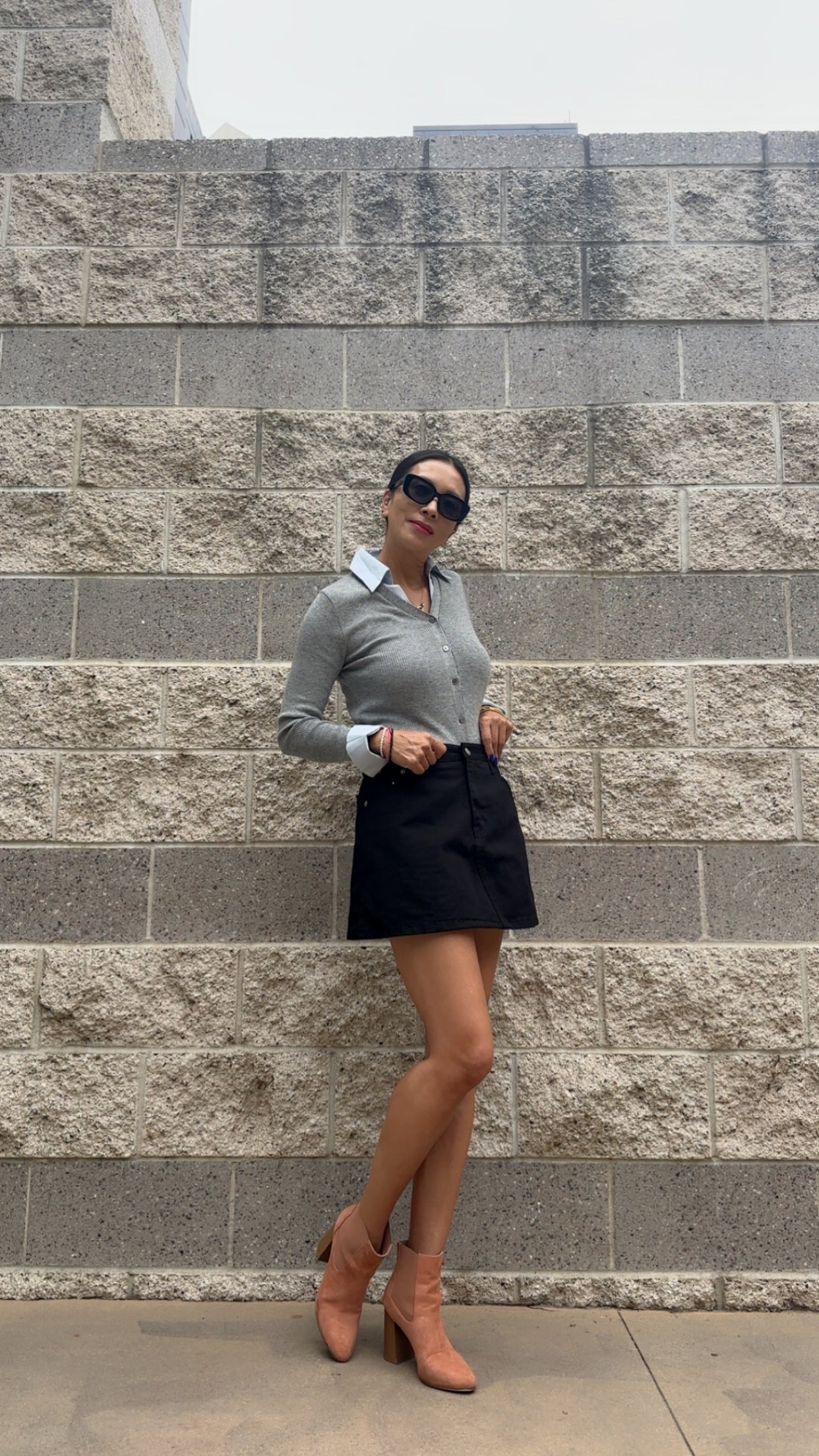 Layered Look Knit Top