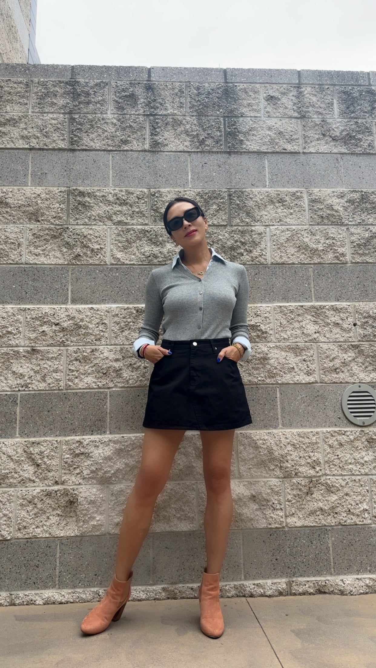 Layered Look Knit Top