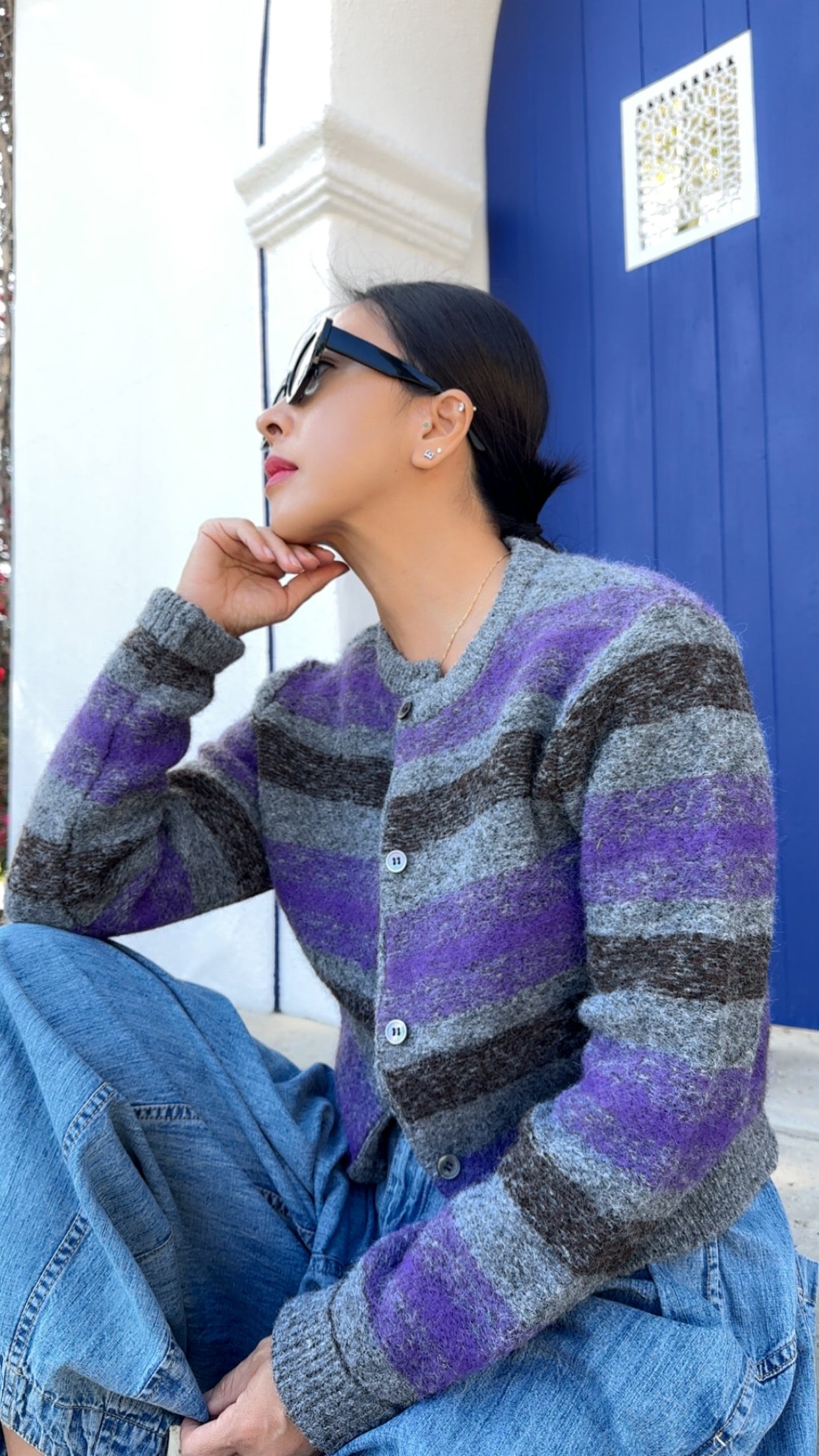 Mist Mohair Cardigan