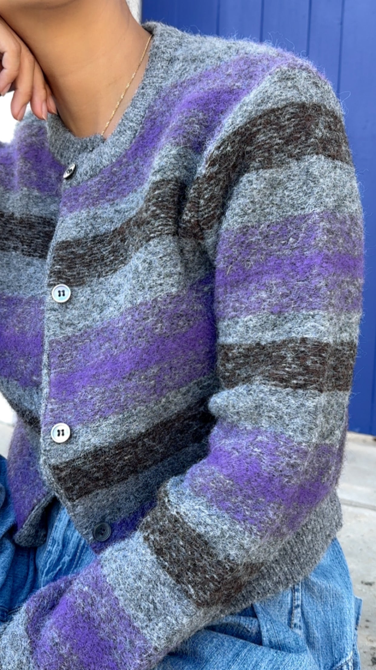 Mist Mohair Cardigan
