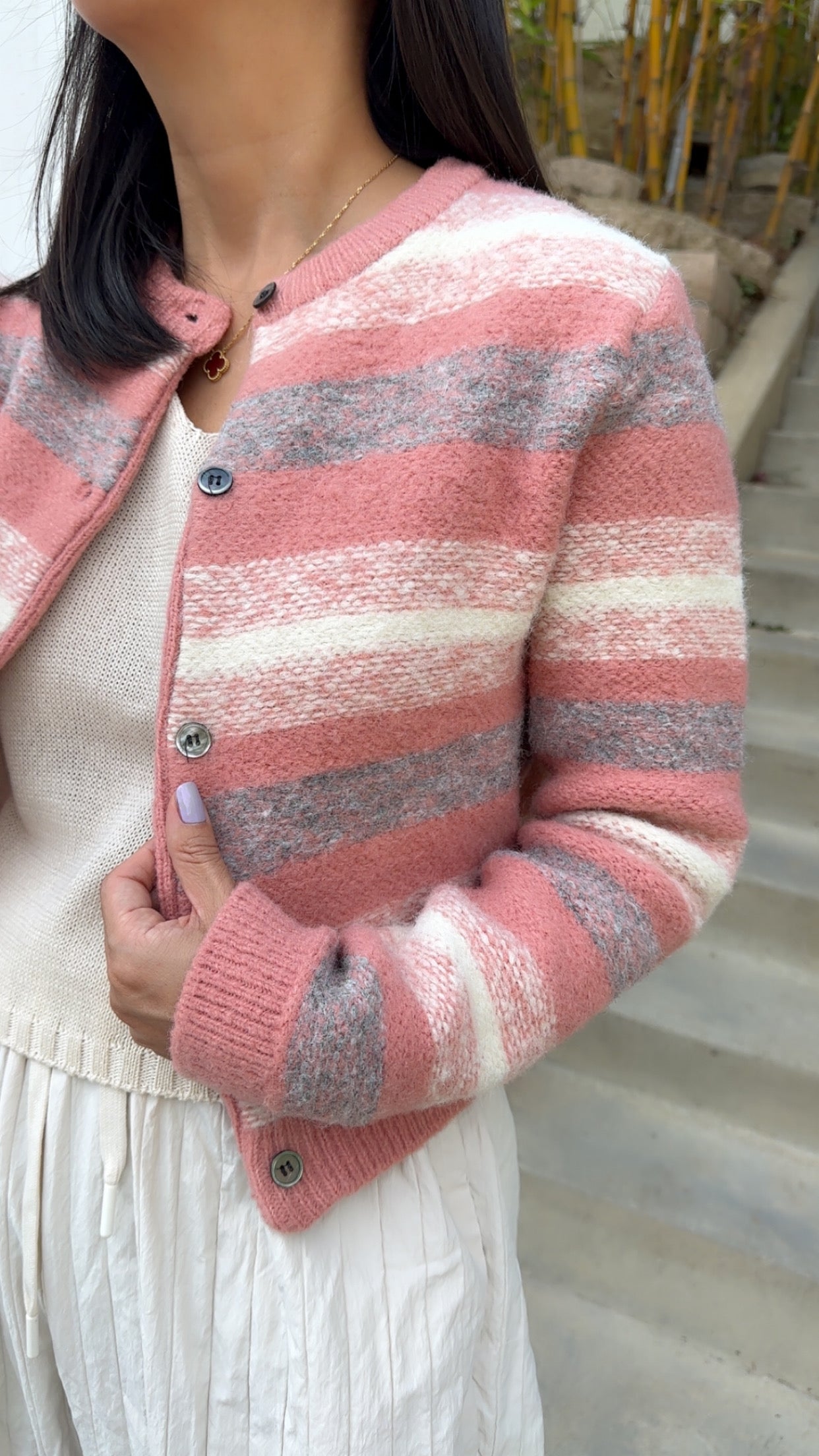 Mist Mohair Cardigan